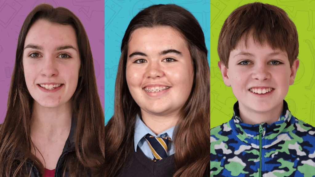 Ellie Bealing Emma Brown and James Lawson