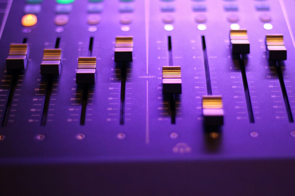 A sound mixing deck
