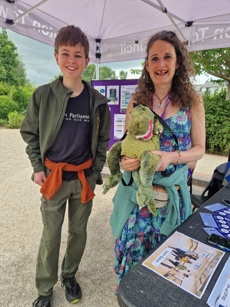 James and Councillor Caroline Ellis at the Taunton Green Fayre Event